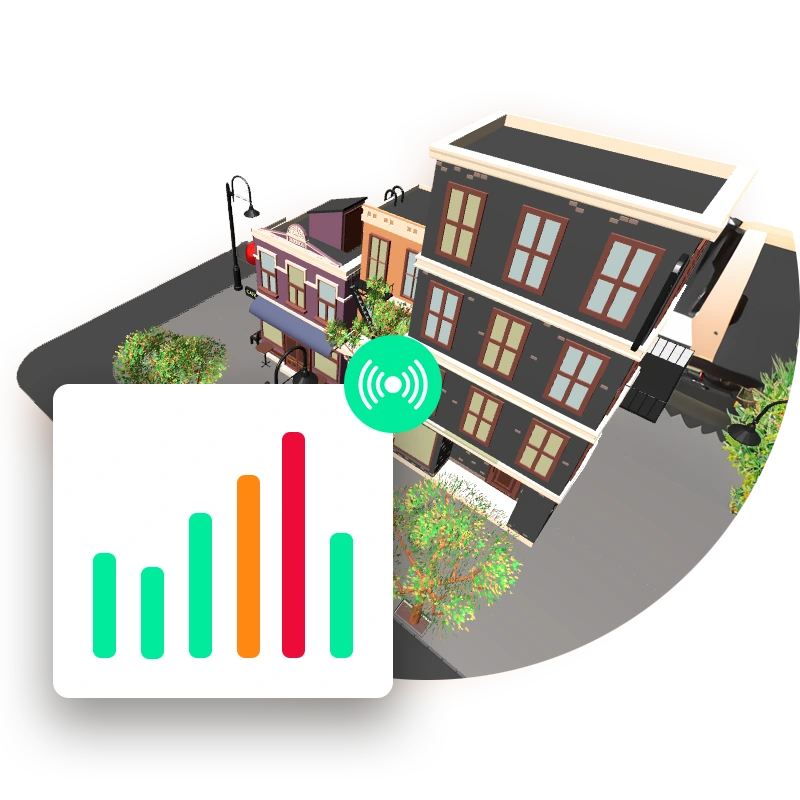 Live monitoring of a structure with Vismo