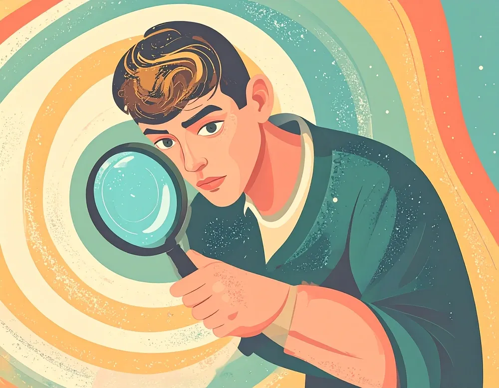 Security breach with a thief looking at your digital data